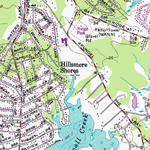 Topographic Map of Smiths Creek, MD