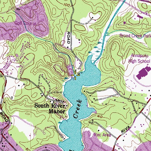 Topographic Map of Susans Branch, MD