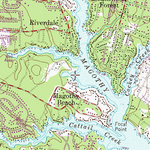 Topographic Map of Tar Hill Cove, MD