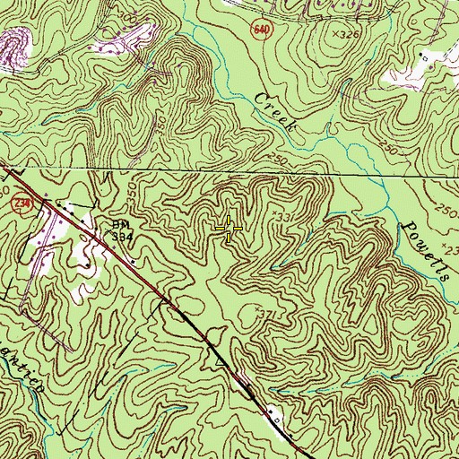 Topographic Map of Ashland Elementary School, VA