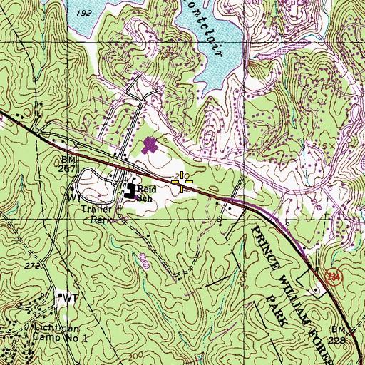 Topographic Map of John F Pattie Elementary School, VA