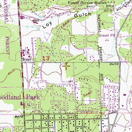 Topographic Map of Columbine Elementary School, CO