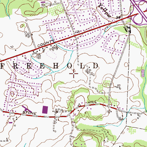 Topographic Map of Baysholm County Conservation Area, NJ