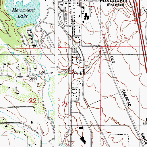 Topographic Map of Dirty Woman Creek Park, CO