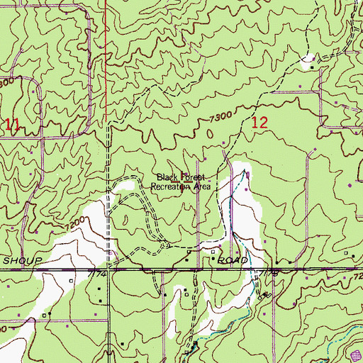 Topographic Map of Black Forest Regional Park, CO