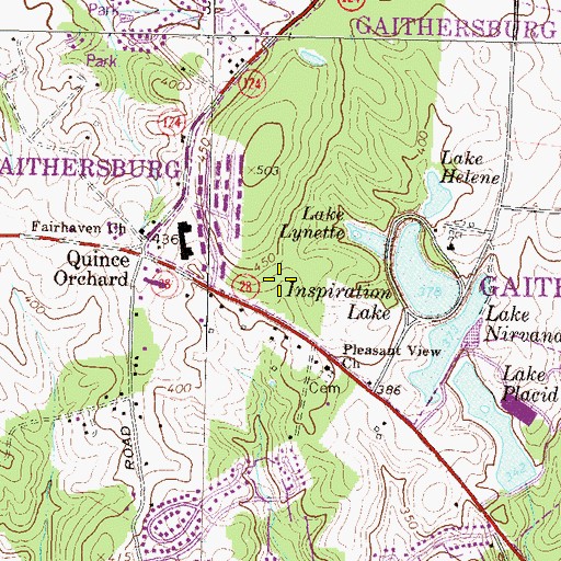 Topographic Map of Rachel Carson Elementary School, MD