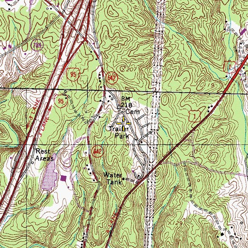 Topographic Map of Freedom High School, VA