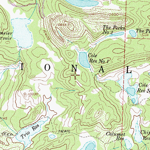 Topographic Map of Cole Number 1 Dam, CO
