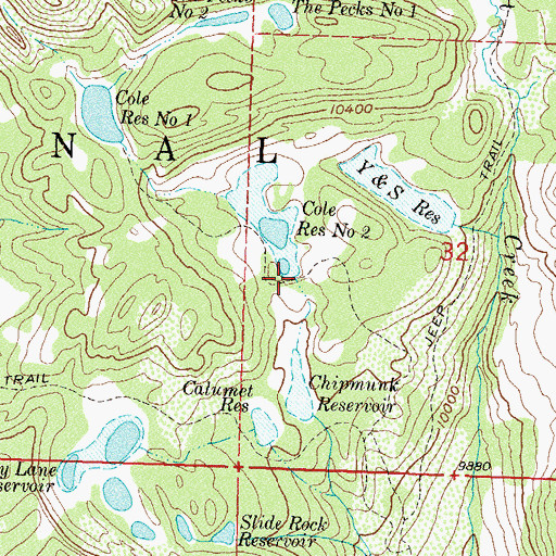 Topographic Map of Cole Number 2 Dam, CO