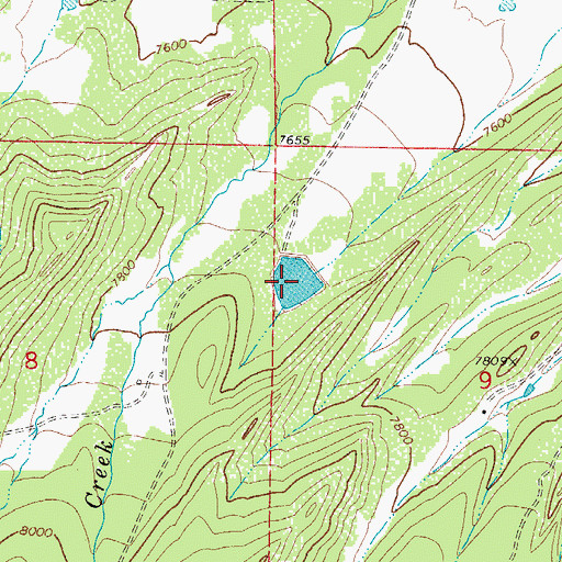 Topographic Map of Brunelli Reservoir, CO