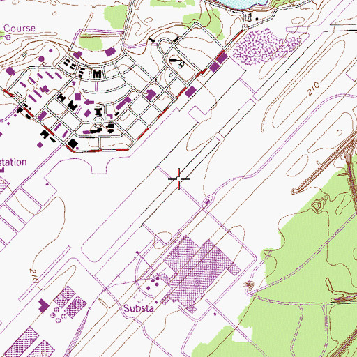 Topographic Map of Albany Naval Air Station (historical), GA