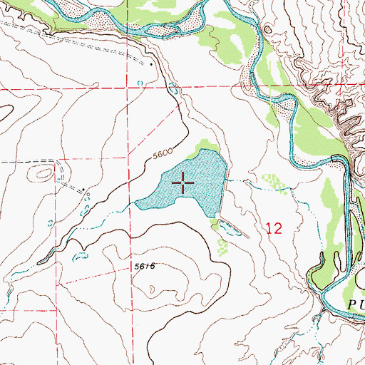 Topographic Map of Gagliardi Reservoir, CO