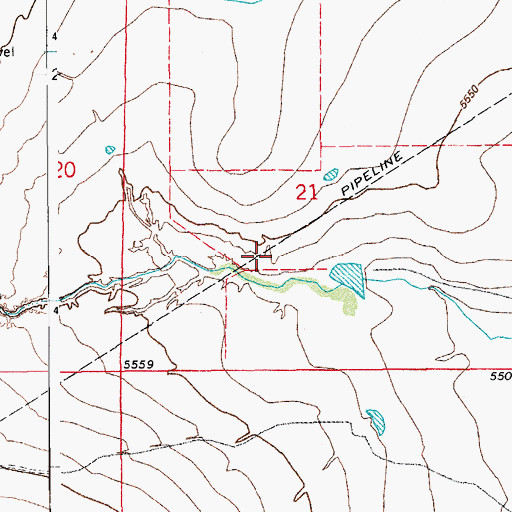 Topographic Map of Hignio Cordova Reservoir Number 1, CO