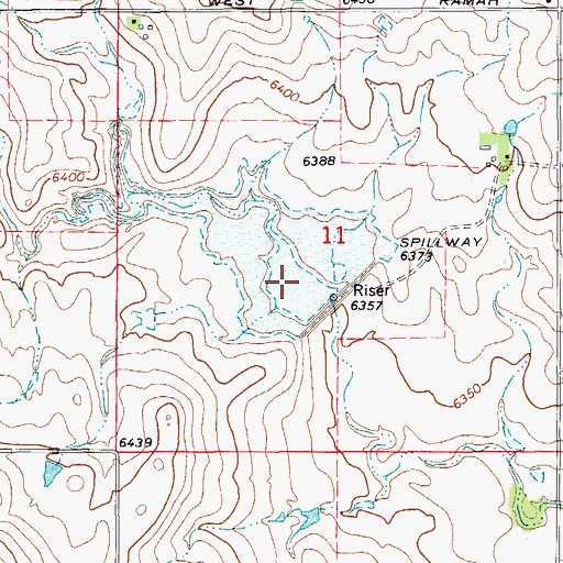 Topographic Map of Big Sandy Creek Watershed N-5 Reservoir, CO