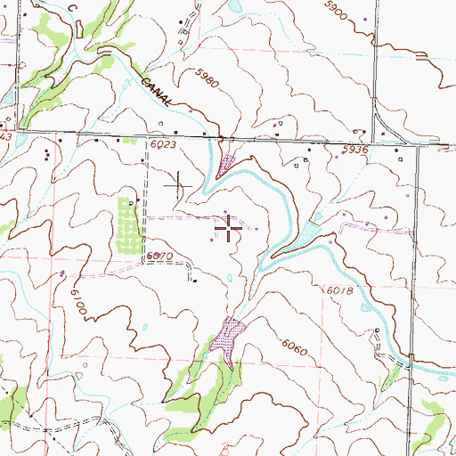 Topographic Map of Alexander Reservoir, CO