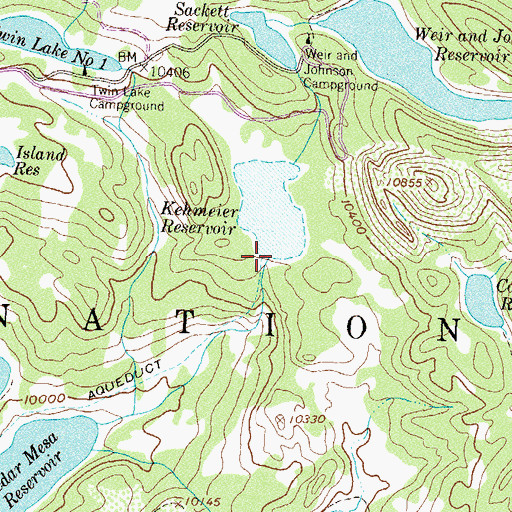Topographic Map of Kehmeier Dam, CO