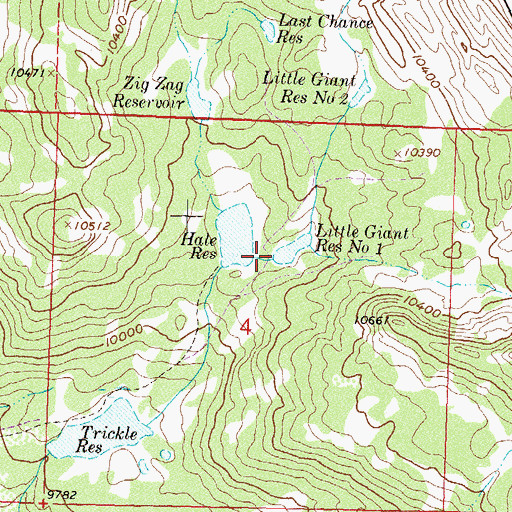 Topographic Map of Little Giant Number 1 Dam, CO