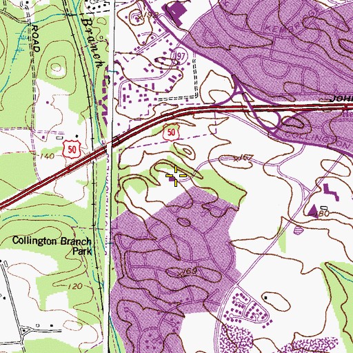 Topographic Map of Bowie Health Center, MD