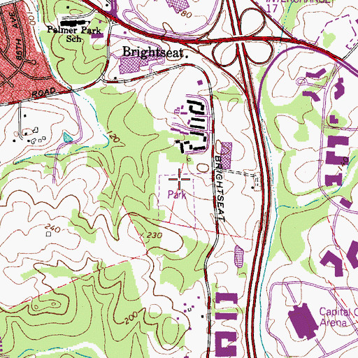 Topographic Map of Hospice of the Chesapeake, MD