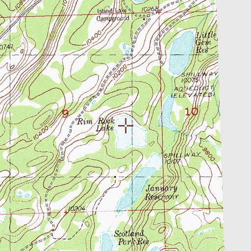 Topographic Map of Rim Rock Number 1 Dam, CO