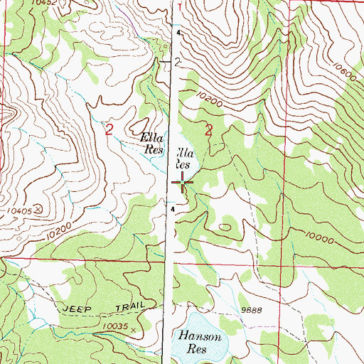 Topographic Map of Ella Dam, CO