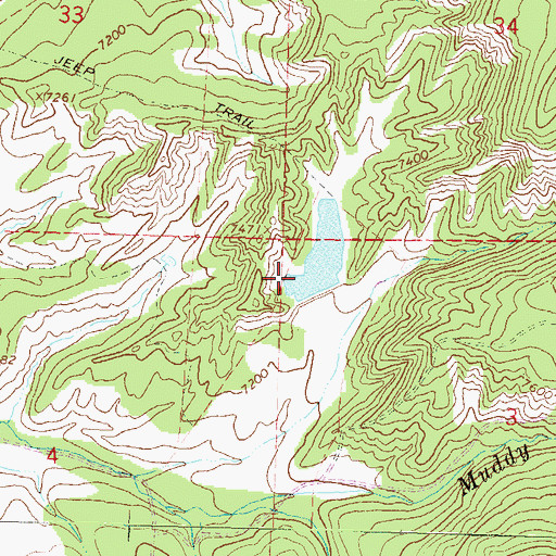 Topographic Map of Tyler Dam, CO