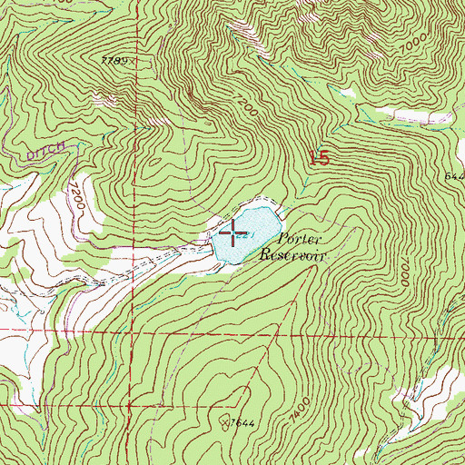 Topographic Map of Porter Reservoir, CO