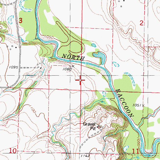 Topographic Map of Butrick Bluff Wildlife Area, IA