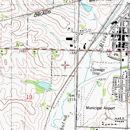Topographic Map of Manning Regional Healthcare Center, IA