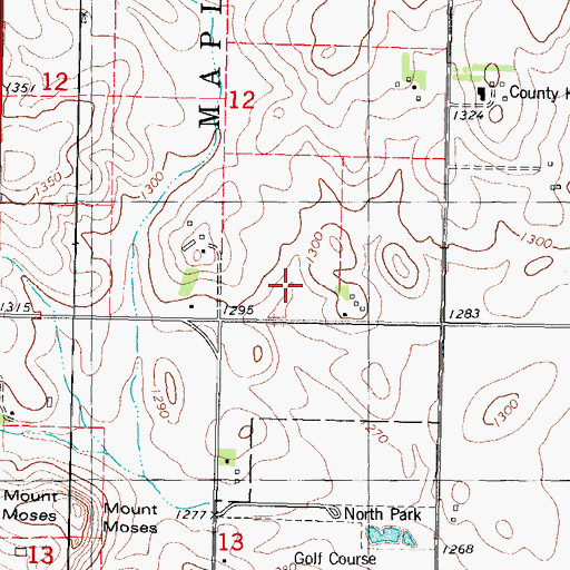 Topographic Map of Carroll Little League Complex, IA