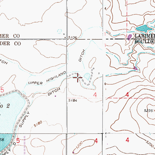 Topographic Map of Branith Number 1 Dam, CO