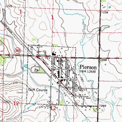 Topographic Map of Pierson United Methodist Church, IA