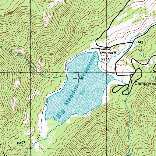 Topographic Map of Big Meadows Dam, CO