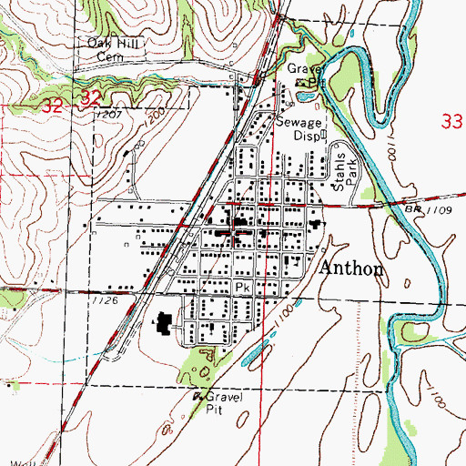 Topographic Map of Anthon Chiropractic Office, IA