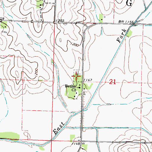 Topographic Map of Peiro Bethel Cemetery, IA