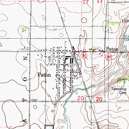 Topographic Map of First United Presbyterian Church, IA