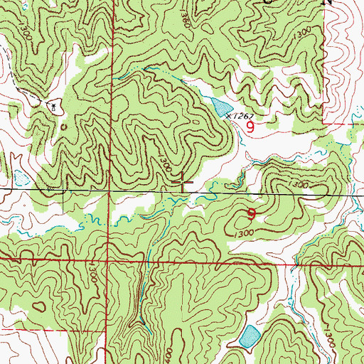 Topographic Map of Elk Grove Wildlife Management Area, IA