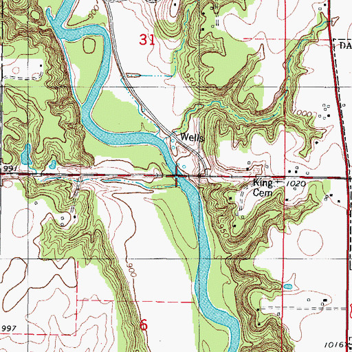 Topographic Map of Highway Forty-Four Access, IA
