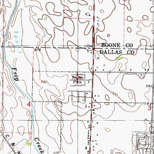 Topographic Map of Bar-Jac Mobile Estates, IA