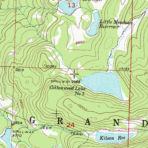 Topographic Map of Cottonwood Number 5 Dam, CO