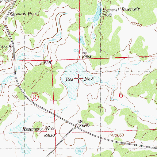 Topographic Map of Grand Mesa Reservoir Number 8, CO