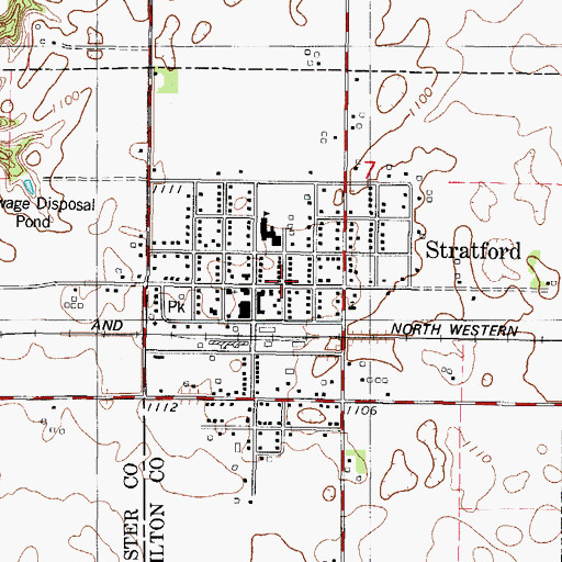 Topographic Map of Calvary United Methodist Church, IA
