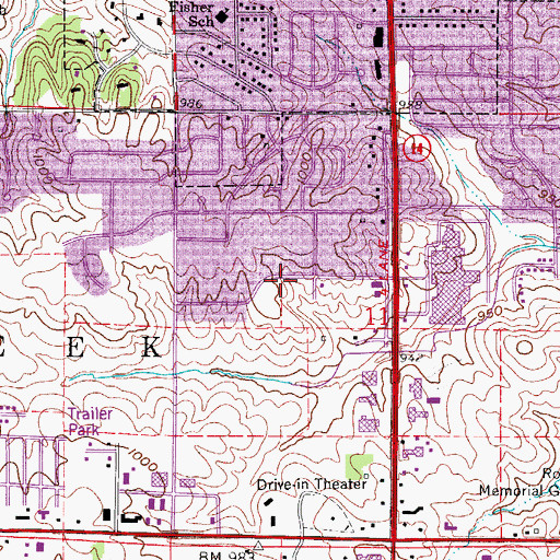 Topographic Map of McFarland Clinic Southside, IA