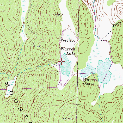 Topographic Map of Warren Lake Dam, CO