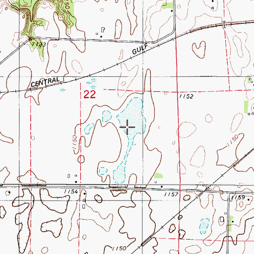 Topographic Map of Hansen Swamp Area, IA