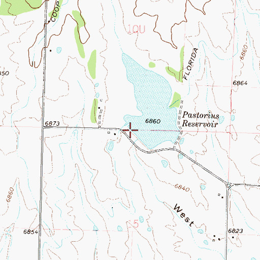 Topographic Map of Pastorius Dam, CO