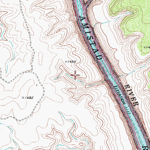 Topographic Map of Dead Man Springs, TX