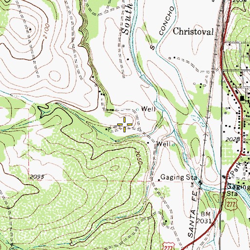 Topographic Map of Mill Spring, TX