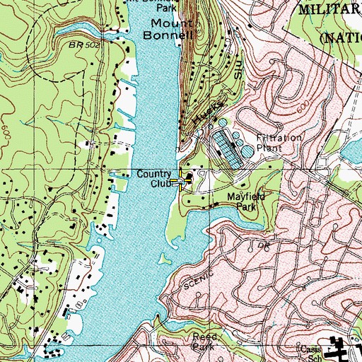 Topographic Map of Mormon Spring, TX