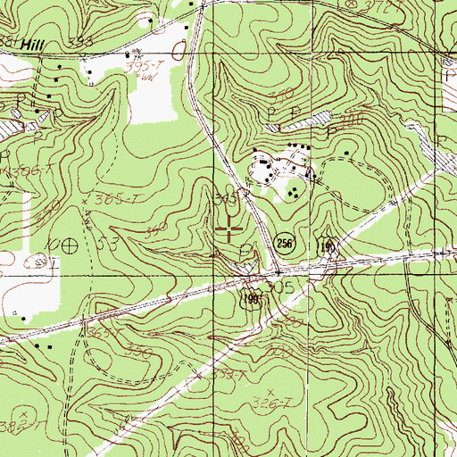 Topographic Map of Camp Niwa Spring, TX